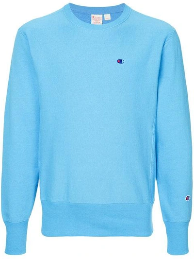 Shop Champion Crew Neck Sweatshirt - Blue