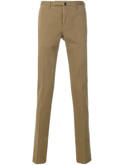 Shop Incotex Classic Chinos In Neutrals