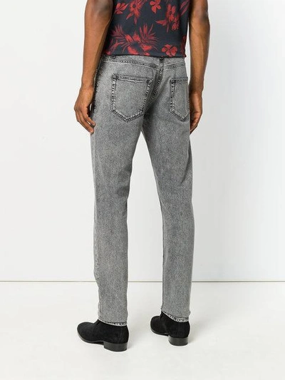 Shop Saint Laurent Skinny Jeans In Grey