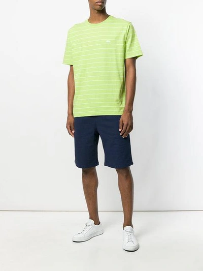 Shop Stussy Stock Terry Shorts In Blue