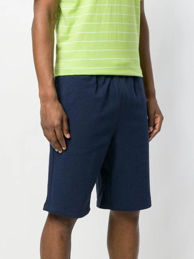 Shop Stussy Stock Terry Shorts In Blue
