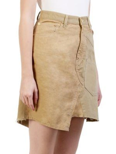 Shop Loewe Chino Asymmetrical Skirt In Beige