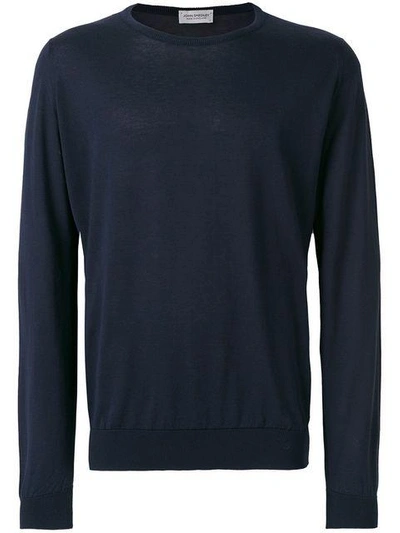 Shop John Smedley Hatfield Sweater In Blue