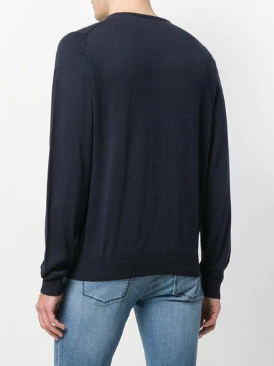 Shop John Smedley Hatfield Sweater In Blue