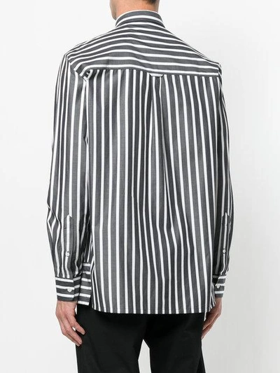Shop Ami Alexandre Mattiussi Striped Summer Fit Shirt In Black