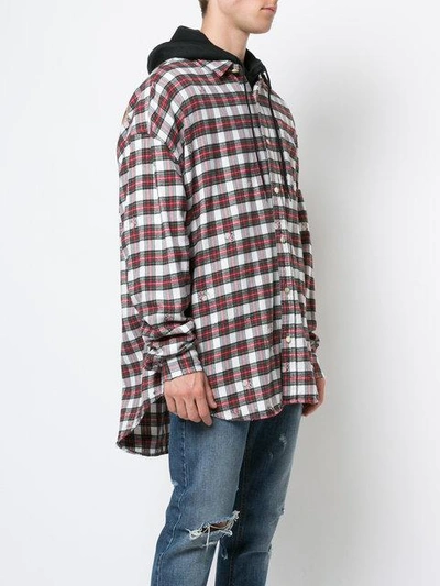 Shop Mastermind Japan Checked Shirt - White