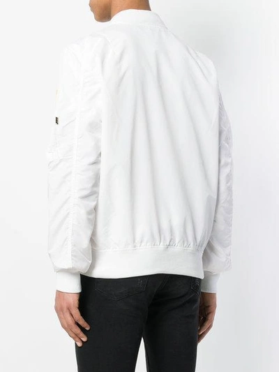 Shop Alpha Industries Ma-1 Bomber Jacket In White
