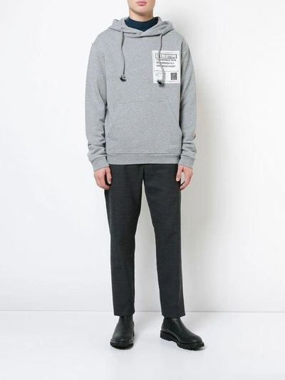 Shop Maison Margiela Stereotype Hooded Sweatshirt In Grey