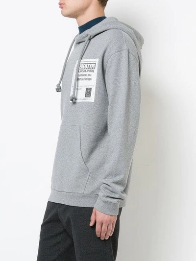Shop Maison Margiela Stereotype Hooded Sweatshirt In Grey