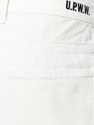 Shop Upww Frayed Hem Denim Shorts In White