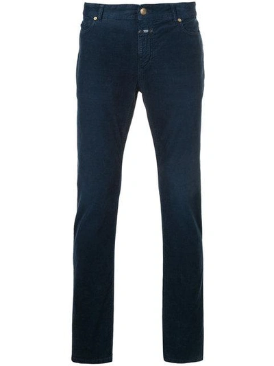 Shop Closed Corduroy Skinny Trousers In Blue