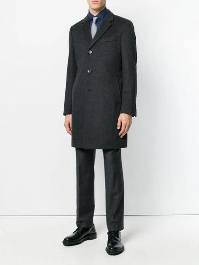 mid-length button coat