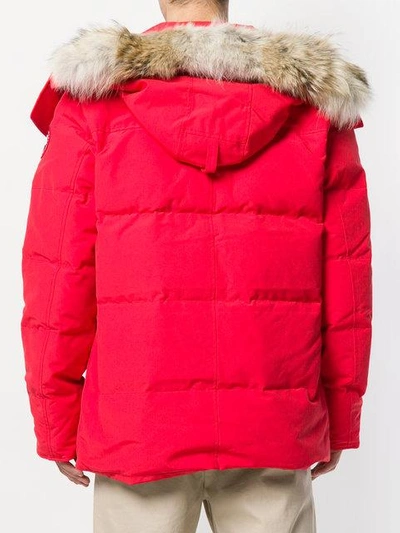 Shop Canada Goose Short Padded Coat - Red