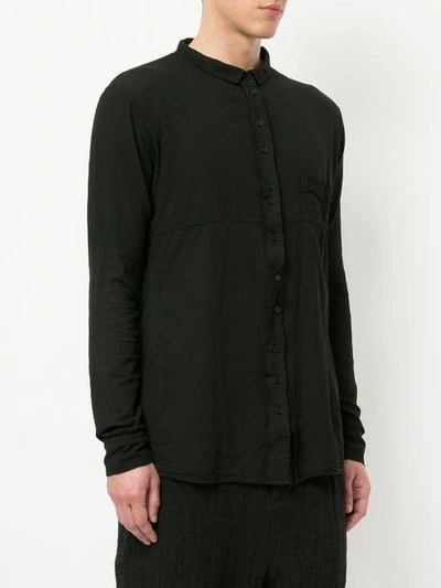 Shop Aleksandr Manamïs Long-sleeve Fitted Shirt - Black