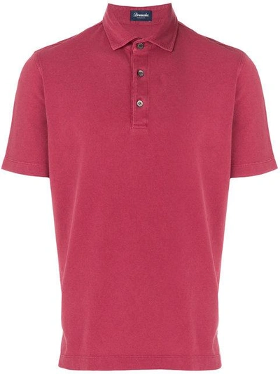Shop Drumohr Polo Shirt - Red