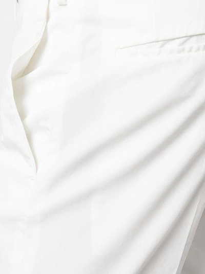 Shop Incotex Slim Fit Trousers In White