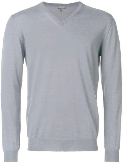 Shop Lanvin V-neck Sweater - Grey