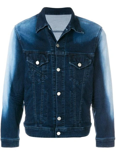 Shop Diesel Robin Joggjeans Denim Jacket In Blue