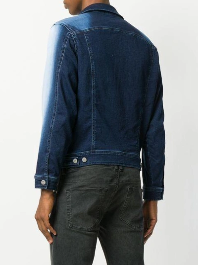 Shop Diesel Robin Joggjeans Denim Jacket In Blue