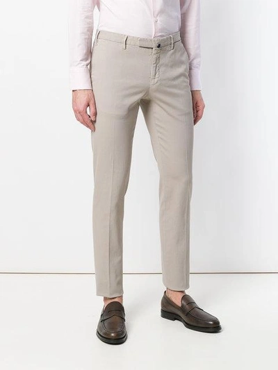 Incotex Slim Leg Chinos In Gray