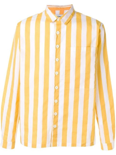 Shop Sunnei Striped Long Sleeve Shirt In White