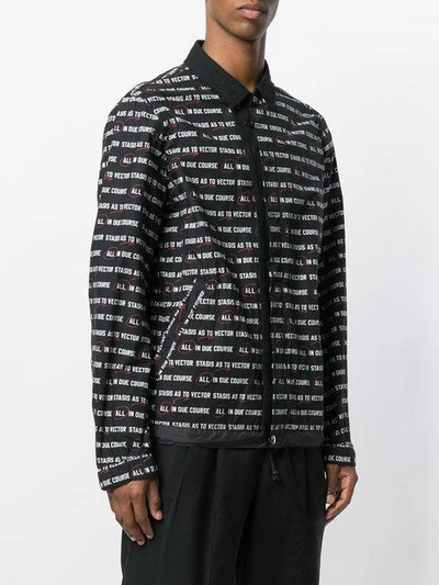 Shop Sacai All In Due Course Printed Jacket - Black