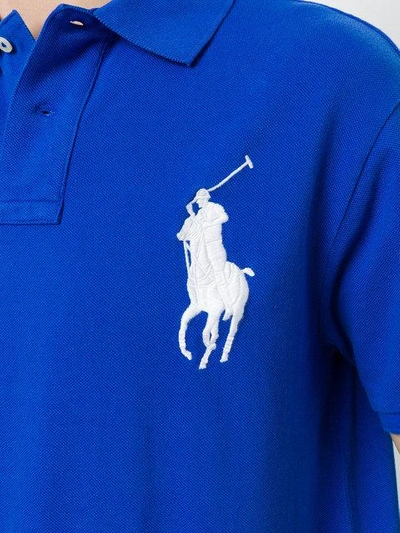 Shop Polo Ralph Lauren Embroidered Big Pony Polo Shirt In Blue