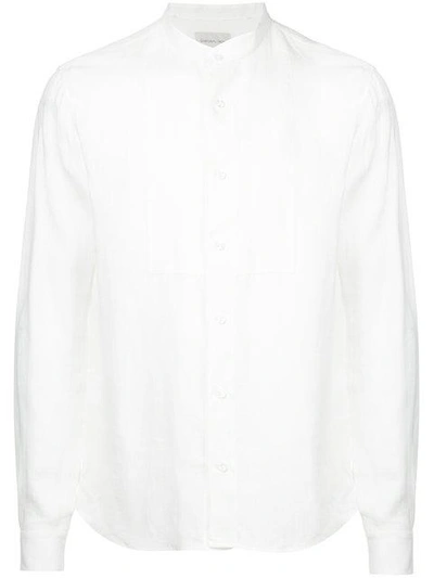 Shop Sartorial Monk Mandarin Collar Shirt - White