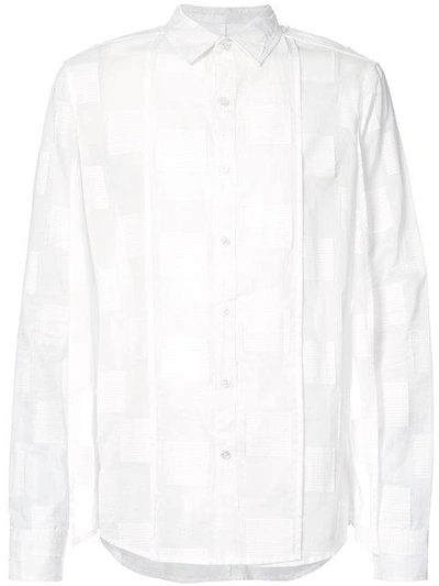 Shop Private Stock Long Sleeve Panelled Shirt In White