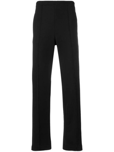 Shop Maison Margiela Straight Casual Trousers In Black