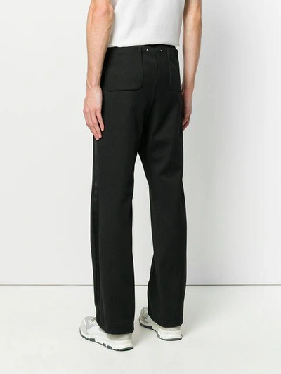 Shop Maison Margiela Straight Casual Trousers In Black