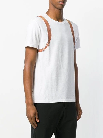 Shop Alexander Mcqueen Backpack Print T-shirt In White