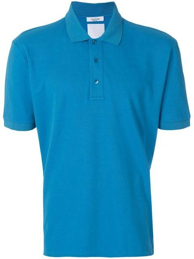 Shop Valentino Rockstud Polo Shirt In Blue