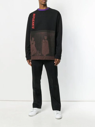 Shop Raf Simons Replicants Sweatshirt In Black