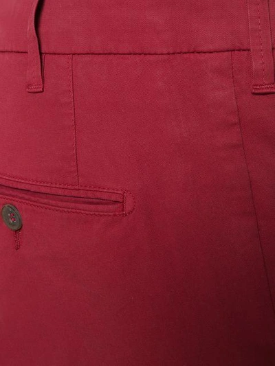 Shop Canali Chino Trousers In Red