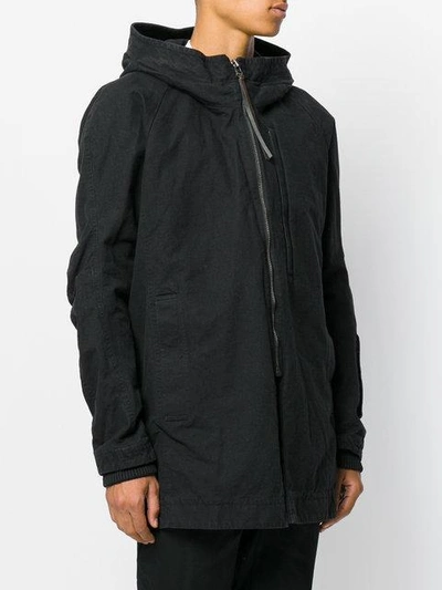 Shop Devoa Hooded Coat - Black