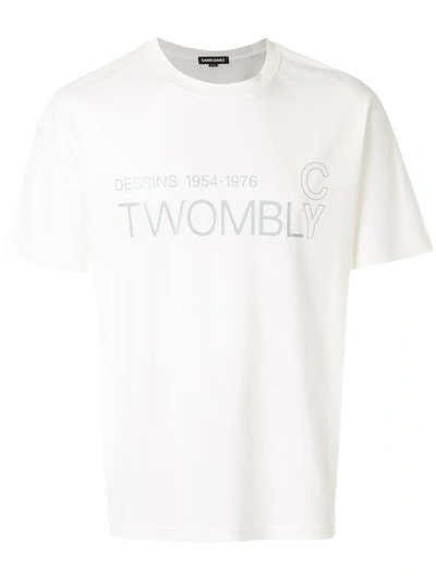 Shop Sankuanz Cy Twombly T-shirt In White