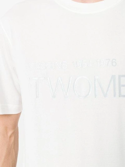 Shop Sankuanz Cy Twombly T-shirt In White