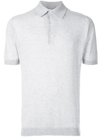 Shop John Smedley Adrian Polo Shirt In Grey