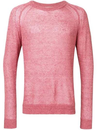 Shop Al Duca D'aosta Crew Neck Jumper In Pink