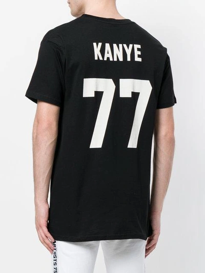 Shop Les Artists 'kanye 77' Back Printed T In Black