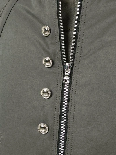 Shop Gomorrah Stud Button Detailed Bomber Jacket