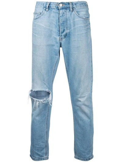 Shop Ex Infinitas Classic Slim Cropped Jeans - Blue