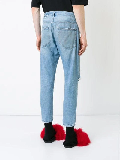 Shop Ex Infinitas Classic Slim Cropped Jeans - Blue