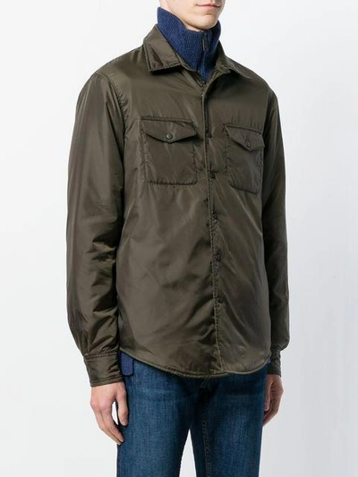 Shop Aspesi Military-style Fitted Jacket In Green