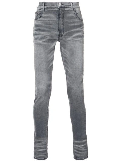 Shop Amiri Stack Jeans In Grey