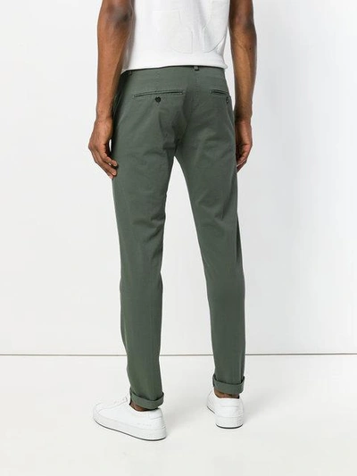 Shop Dondup Designer Tailored Trousers In Green