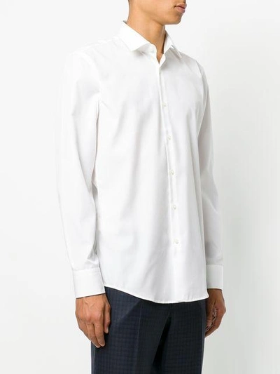 Shop Hugo Boss Slim Dress Shirt In White