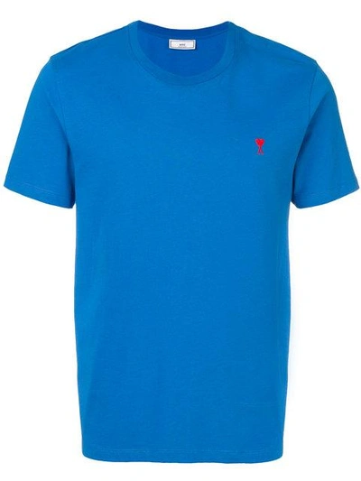 Shop Ami Alexandre Mattiussi Ami De Coeur T-shirt - Blue