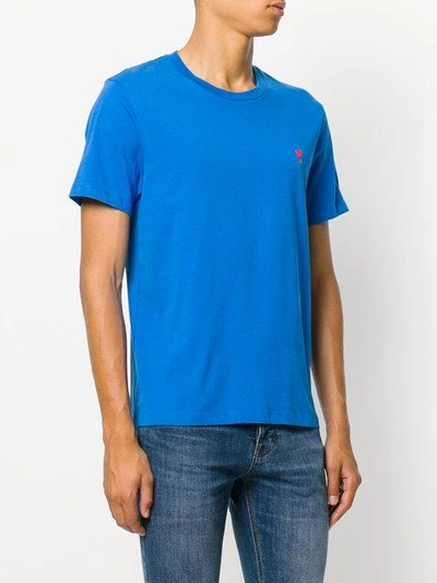 Shop Ami Alexandre Mattiussi Ami De Coeur T-shirt - Blue